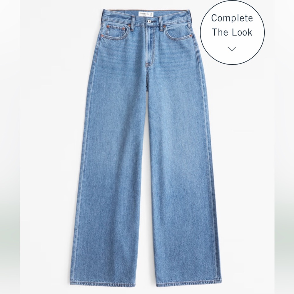Abercrombie High Rise Wide Leg Jeans